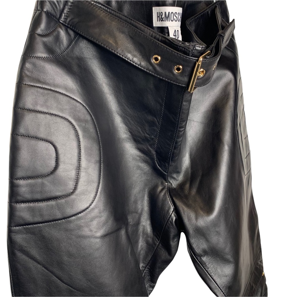 MOSCHINO LEATHER JEREMY SCOTT SIZE 40 -BLACK